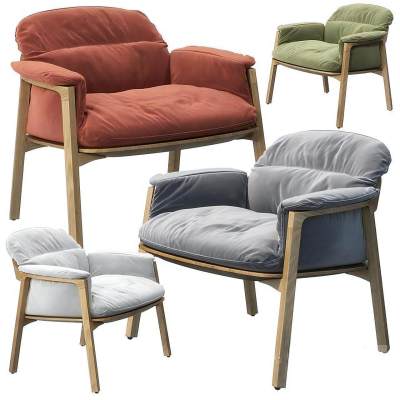 北欧布艺单人休闲椅